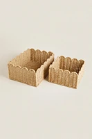 SMALL SCALLOPED BASKET