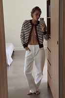 STRIPED KNIT CARDIGAN