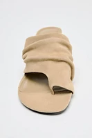 SUEDE HIGH HEELED SANDALS
