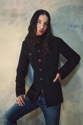 BLAZER CONTRASTE LAINE BOBBY GILLESPIE X ZARA