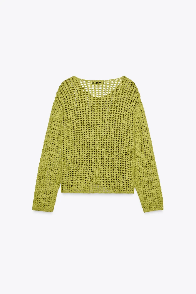 GILET EN MAILLE RUBANS