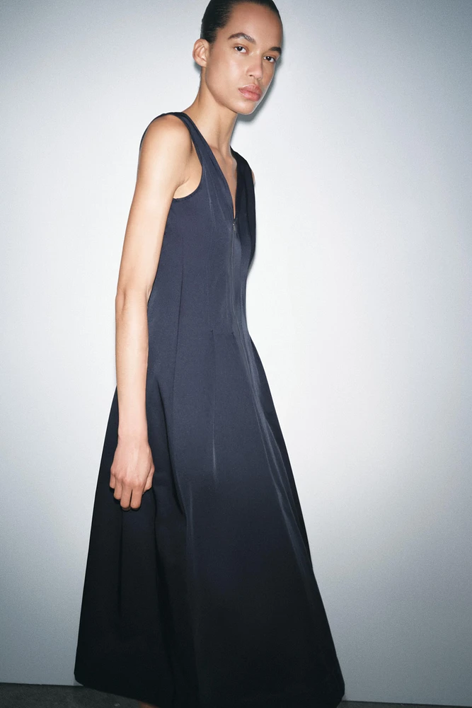ZW COLLECTION ZIPPER MIDI DRESS