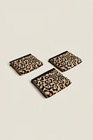 PACK OF LEOPARD PRINT VELOUR HAND TOWELS (PACK OF 3)