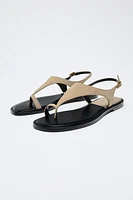 SUEDE TOE SANDALS