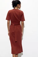 BELTED INTERLOCK DRESS