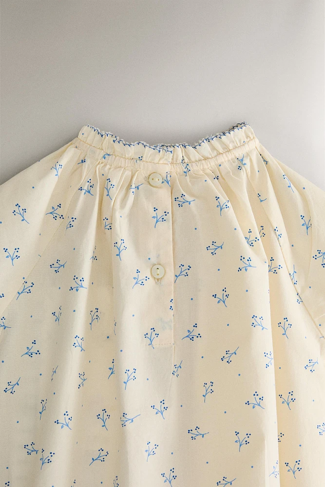 GRENOUILLÈRE BÉBÉ FLORALE
