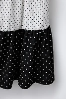 POLKA DOT PLEATED DRESS
