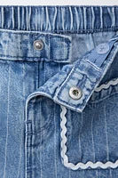 STRIPED CULOTTE JEANS