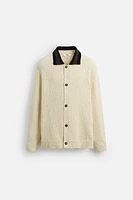 CONTRAST COLLAR CARDIGAN