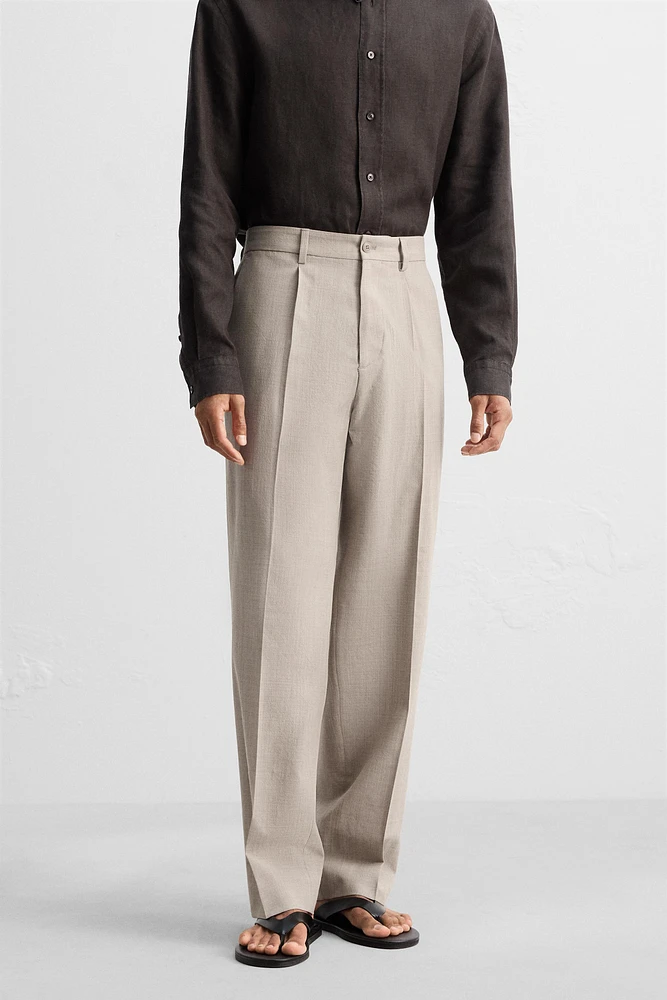 100% WOOL SUIT PANTS