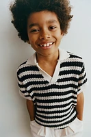 CROCHET KNIT POLO