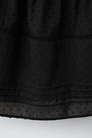 SWISS DOT MIDI SKIRT