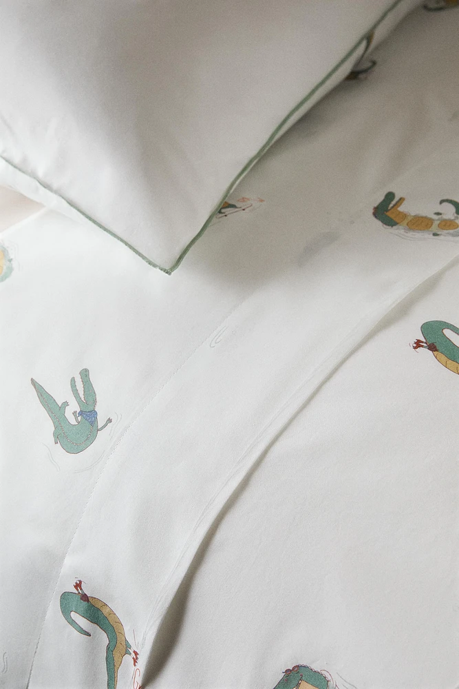 CHILDREN’S CROCODILE FLAT SHEET