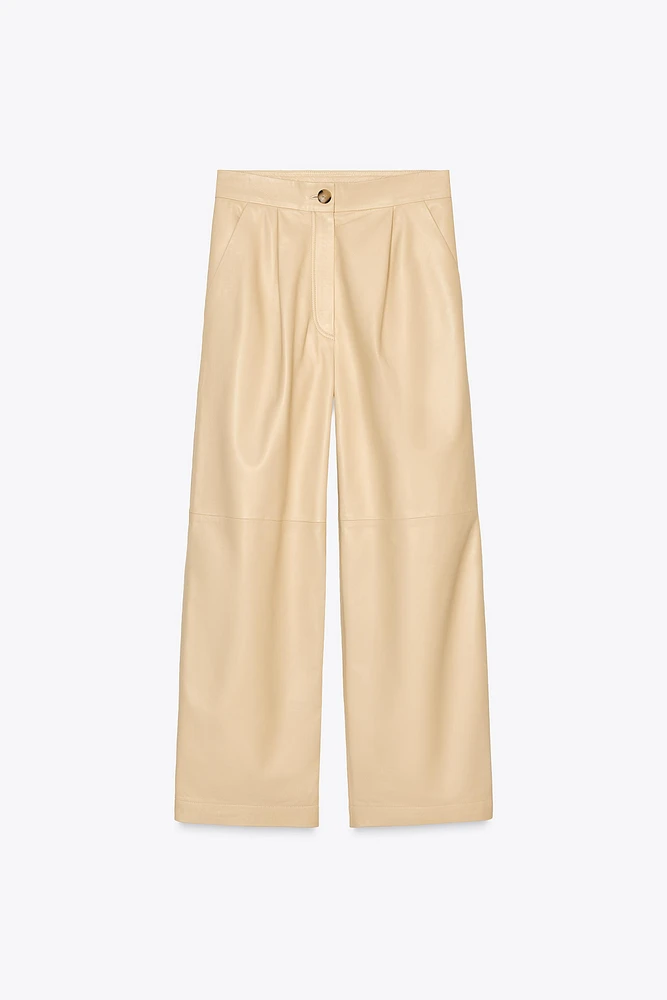 100% LEATHER BALLOON PANTS ZW COLLECTION