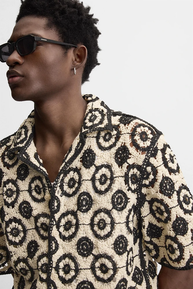 CROCHET TEXTURED SHIRT