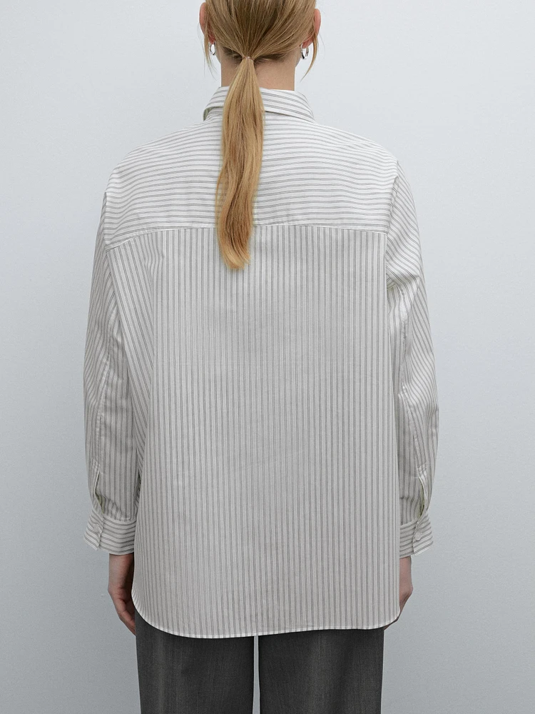 Striped shirt with chest detailing