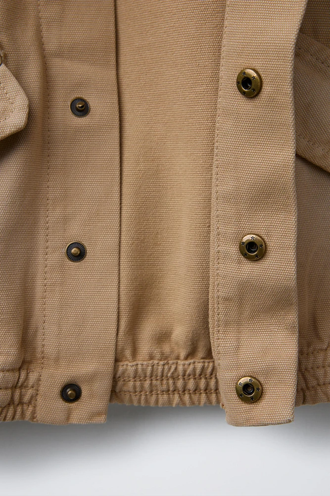 CANVAS HOODED JACKET