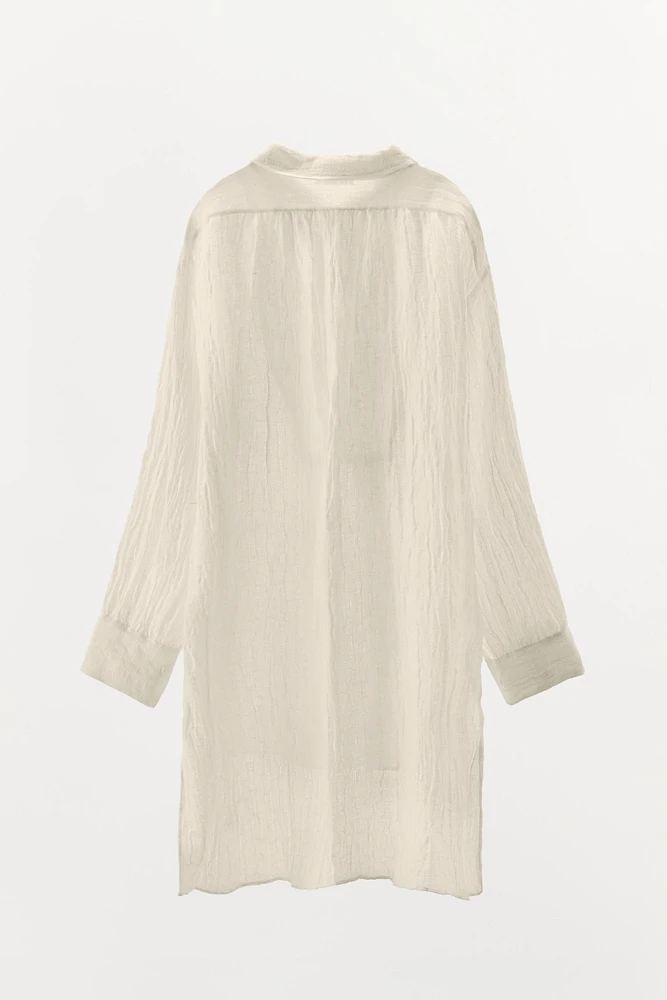 LIMITED EDITION WRINKLE EFFECT LINEN SHIRT