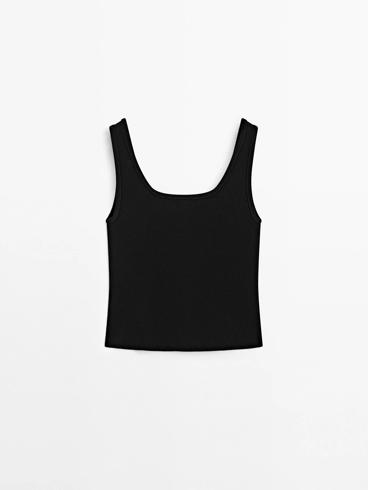 Knit strappy top