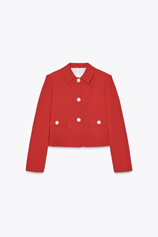 BLAZER WITH SHOULDER PADS
