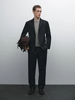 Soft cotton blend blazer