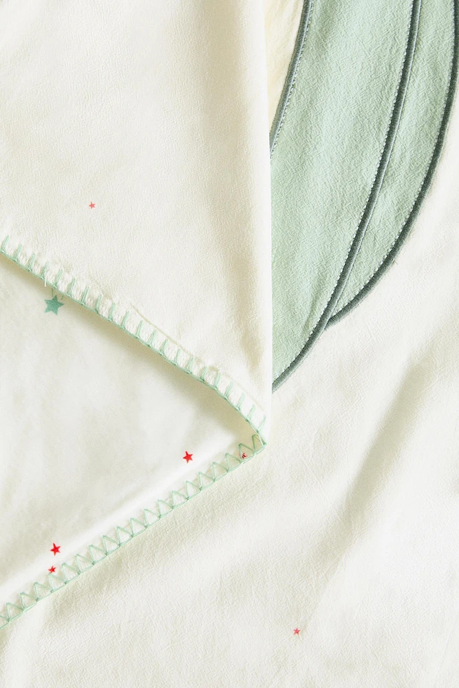 PLAID ENFANT COTON APPLIQUE ESPACE