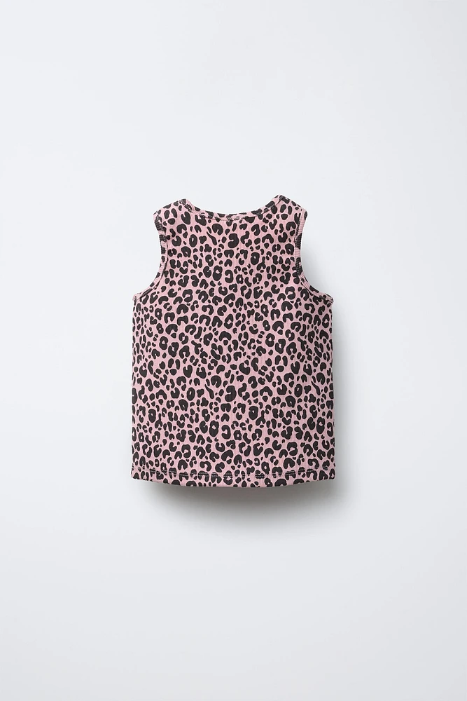 PRINTED RIBBED T-SHIRT