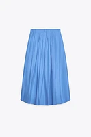 ZW COLLECTION POPLIN MIDI SKIRT