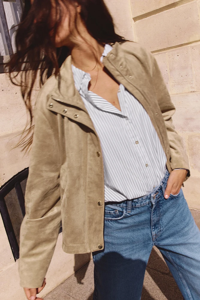 FAUX SUEDE JACKET