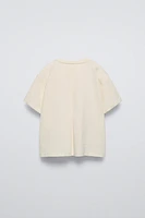 FLORAL APPLIQUÉ SHIRT