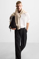 PLEATED PANTS WITH BELT