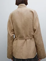 Flowing 100% linen kimono