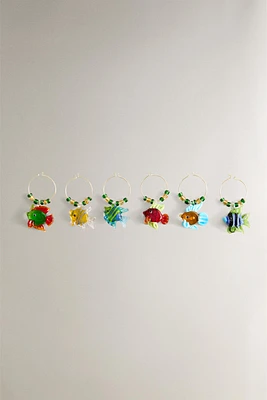 FISH MARKERS FOR GLASSES (SET OF 6)