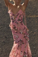 PRINTED TULLE CAMISOLE