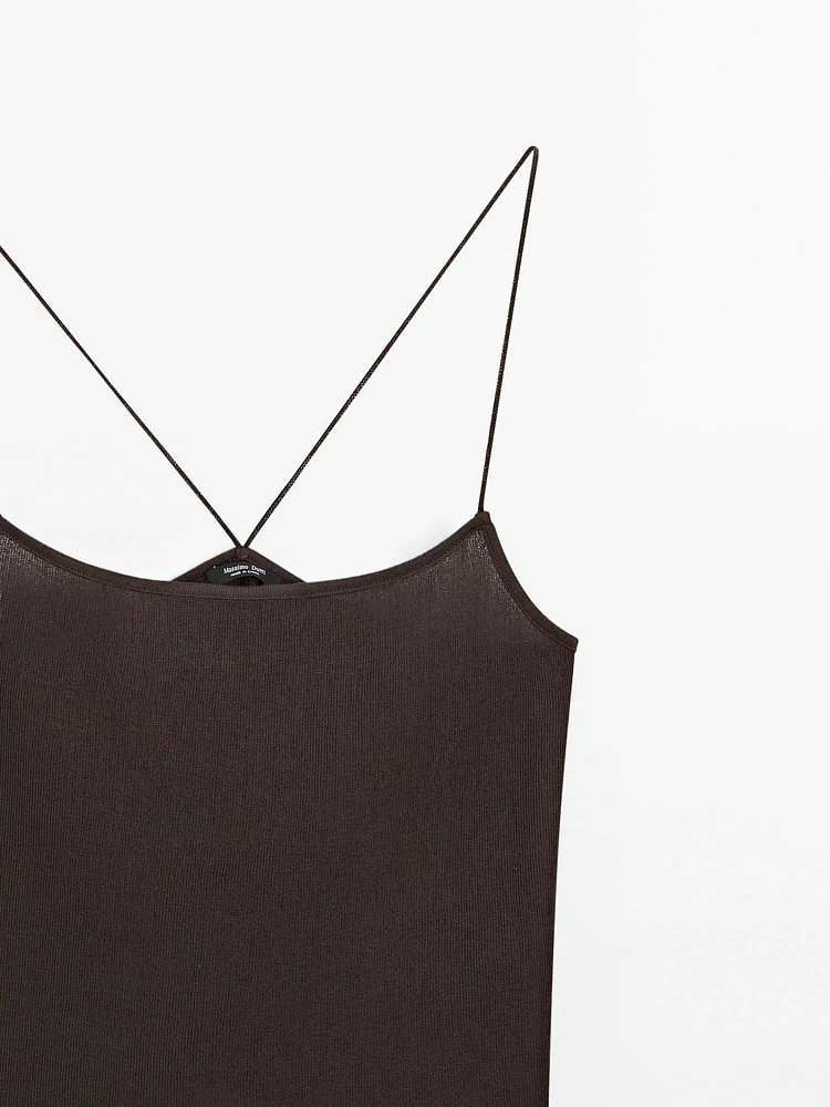Textured strappy top