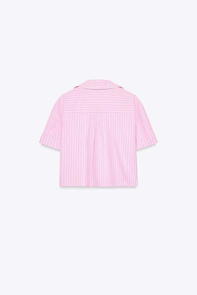 CHEMISE COURTE À RAYURES