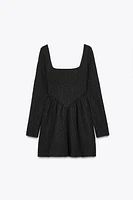 TEXTURED DRESS WITH VOLUME