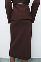 PLAIN KNIT PENCIL SKIRT