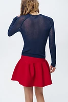 KNIT MINI SKIRT