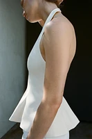 STRETCH PEPLUM TOP