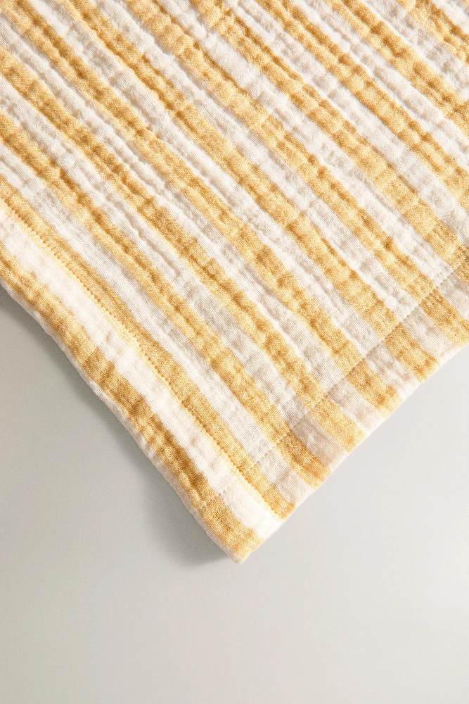 PLAID GAZE DE COTON RAYURES
