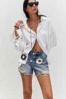Z1975 RIPPED LOW-RISE SHORTS