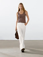 Flared high-waist jeans