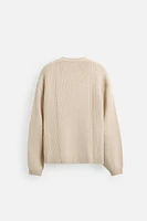 COMBINED TEXTURES SWEATER