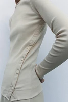 RIBBED SHIRT WITH BUTTONS
