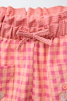 EMBROIDERED PLAID SHORTS