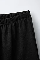STRAIGHT LEG PIQUÉ PANTS