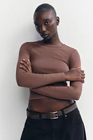 LONG SLEEVE COTTON MODAL T-SHIRT
