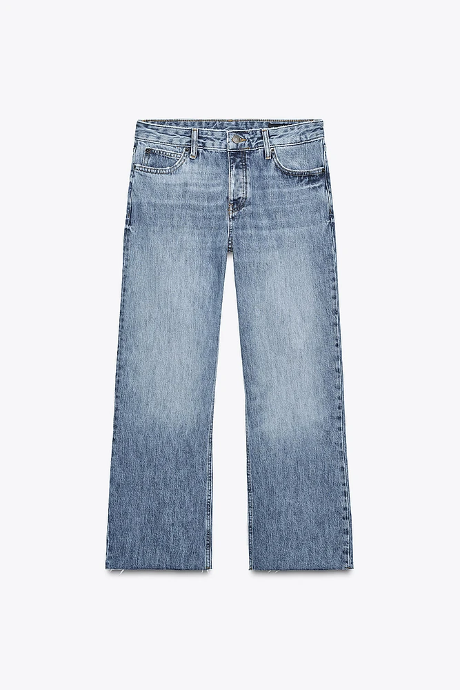 ZW COLLECTION LOW-RISE CROPPED FLARE JEANS