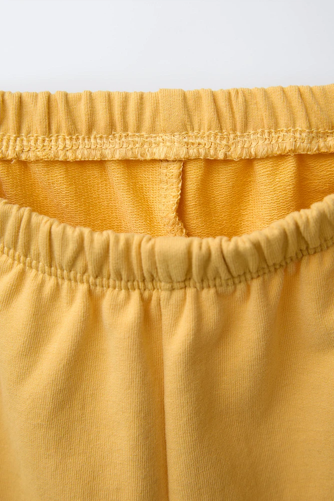 SWEATSHIRT AND BERMUDA SHORTS SET WITH LABEL
